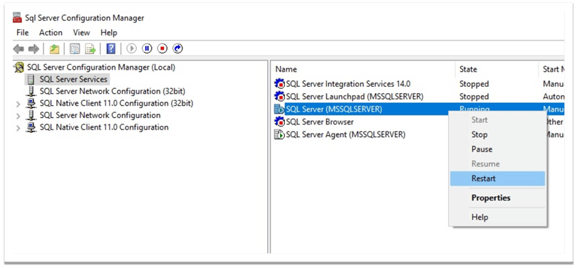 sql server 配置管理器